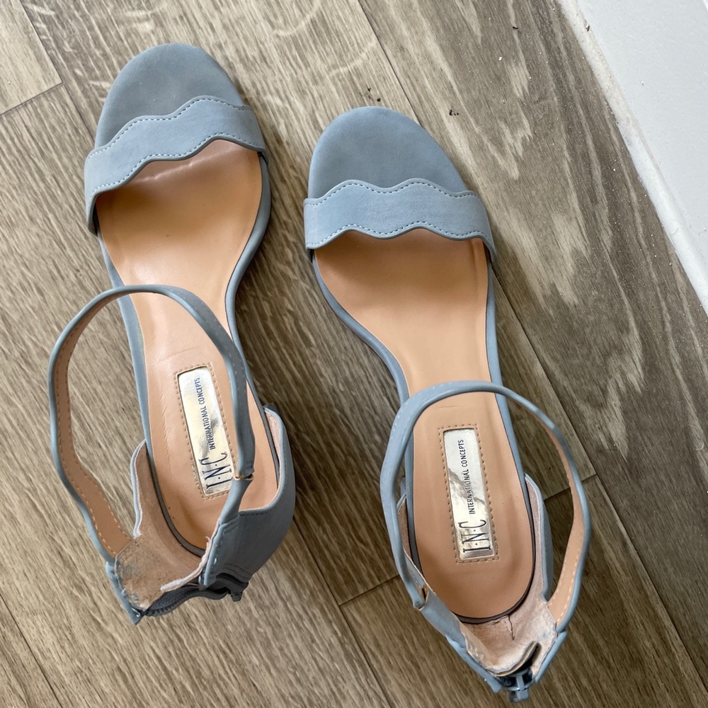 I.N.C light blue block heel sandals